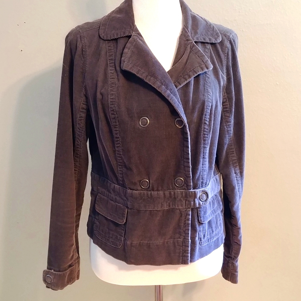 3 For 9$ Corduroy Blue Gray Snap Button Jacket